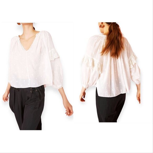 Ulla Johnson Nila Blouse in Natural, ‎ Size 2, New with tag - Picture 15 of 15